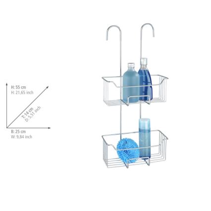 WENKO 24758100 - Dušo lentyna MILO 25x55 cm sidabrinė/skaidri