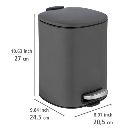 WENKO 24780100 - Krepšys ALASSIO 20,5x27 cm pilkas/juodas