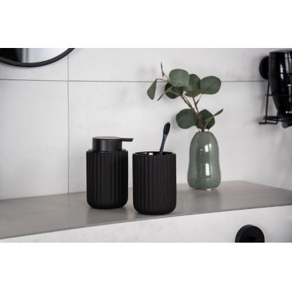 WENKO 24804100 - Skysto muilo dozatorius BELLUNO 8x13,5 cm juodas