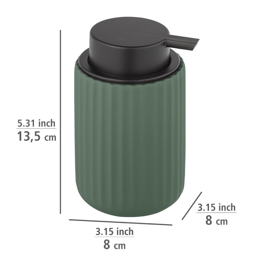 WENKO 24807100 - Muilo dozatorius BELLUNO 8x13,5 cm žalia/juoda