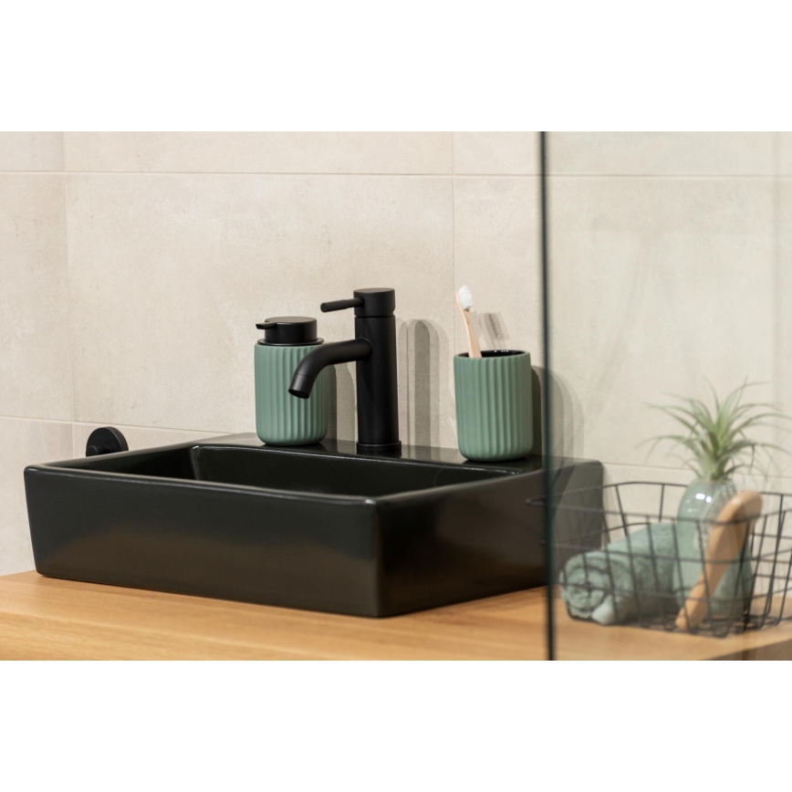 WENKO 24807100 - Muilo dozatorius BELLUNO 8x13,5 cm žalia/juoda
