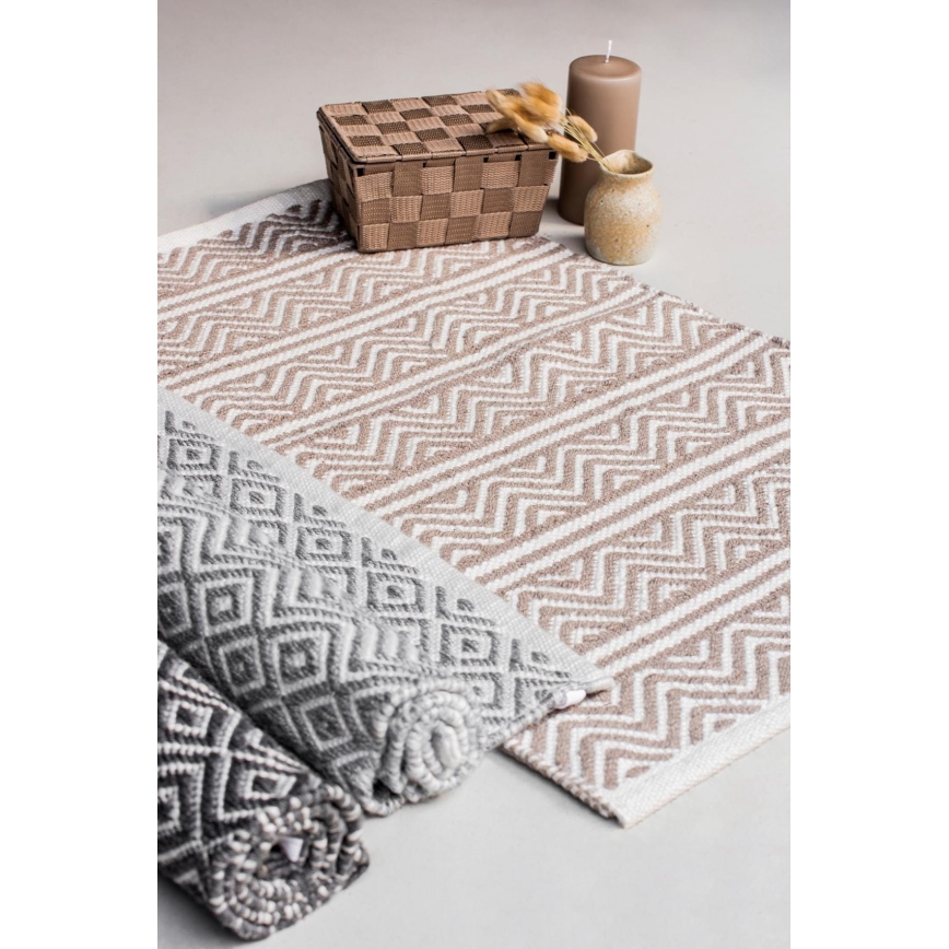 WENKO 24868100-SHAKI kilimėlis 50x80 cm smėlio/baltos spalvos