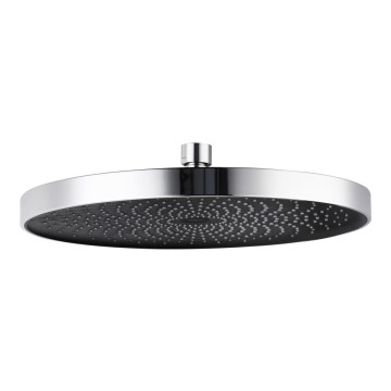 WENKO 24910100 - Dušo galvutė SOFTWATER 26x26 cm blizgus chromas/juodas