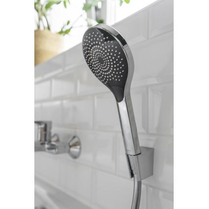 WENKO 24921100 - Dušo galvutė WATERSAVING SYSTEM 12x12 cm blizgus chromas/pilka