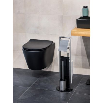 WENKO 24981800 - WC rinkinys RAVINA 20x70 cm nerūdijančio plieno/sidabrinė