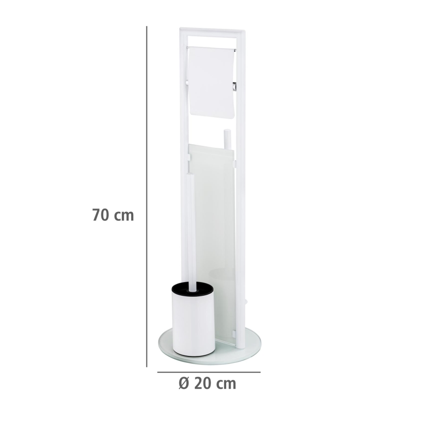 WENKO 24983800 - WC komplektas RAVINA 20x70 cm nerūdijančio plieno/balta