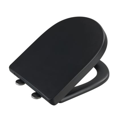WENKO 24989100-WC tualeto sėdynė EXCLUSIVE 36,5x45 cm juoda/sidabrinė