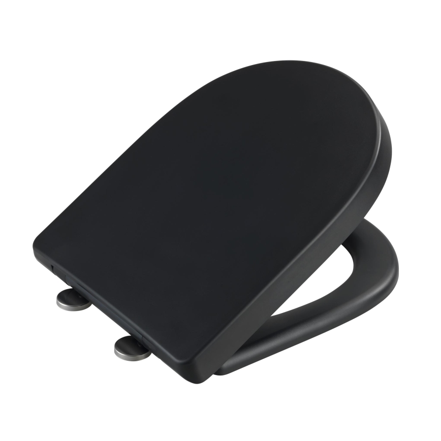 WENKO 24989100-WC tualeto sėdynė EXCLUSIVE 36,5x45 cm juoda/sidabrinė