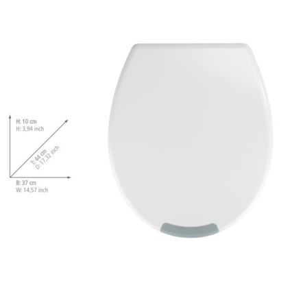 WENKO 25005100-Tualeto sėdynė SECURA 37x44 cm balta/pilka