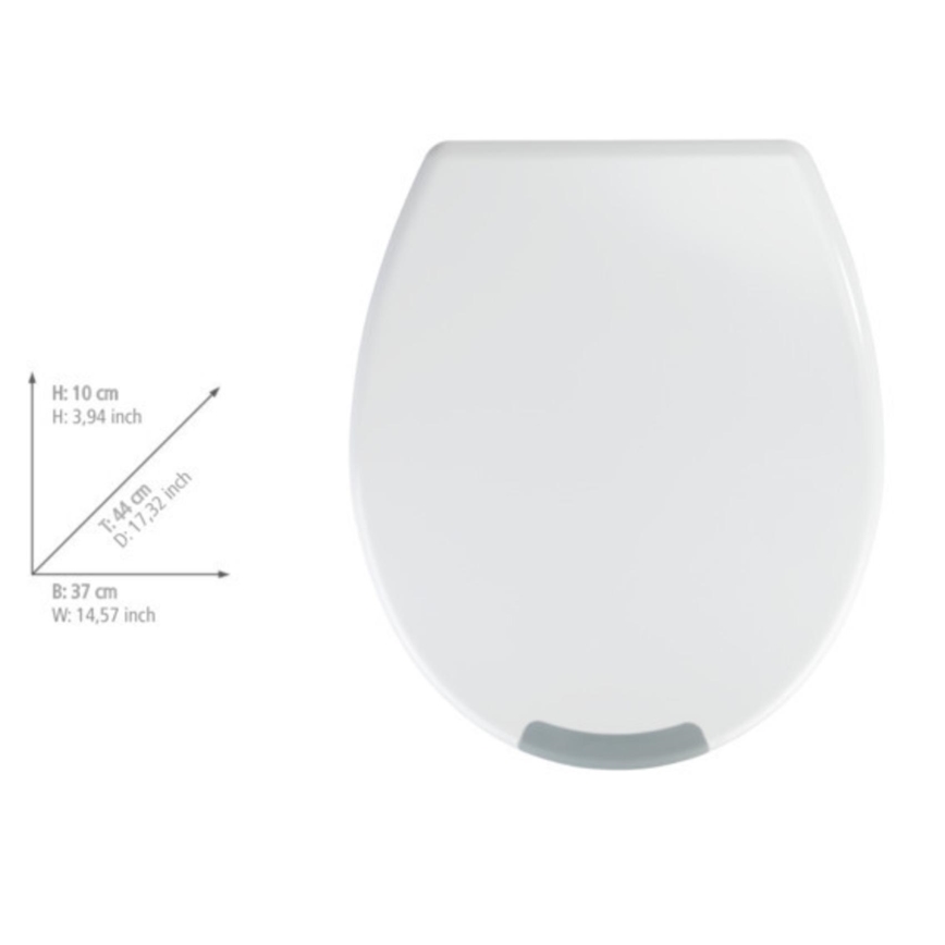 WENKO 25005100-Tualeto sėdynė SECURA 37x44 cm balta/pilka