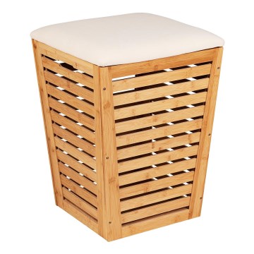 WENKO 25143100 - Skalbinių krepšys BAMBUSA 40x56 cm rudos spalvos