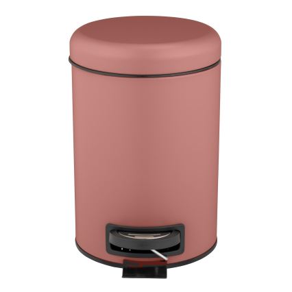 WENKO 25155100 - Šiukšlių dėžė LEMAN 17x25 cm rožinė/juoda
