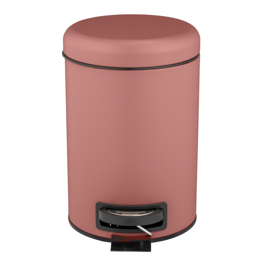 WENKO 25155100 - Šiukšlių dėžė LEMAN 17x25 cm rožinė/juoda