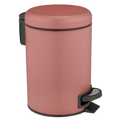 WENKO 25155100 - Šiukšlių dėžė LEMAN 17x25 cm rožinė/juoda