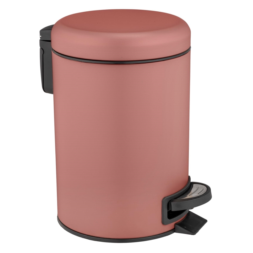 WENKO 25155100 - Šiukšlių dėžė LEMAN 17x25 cm rožinė/juoda