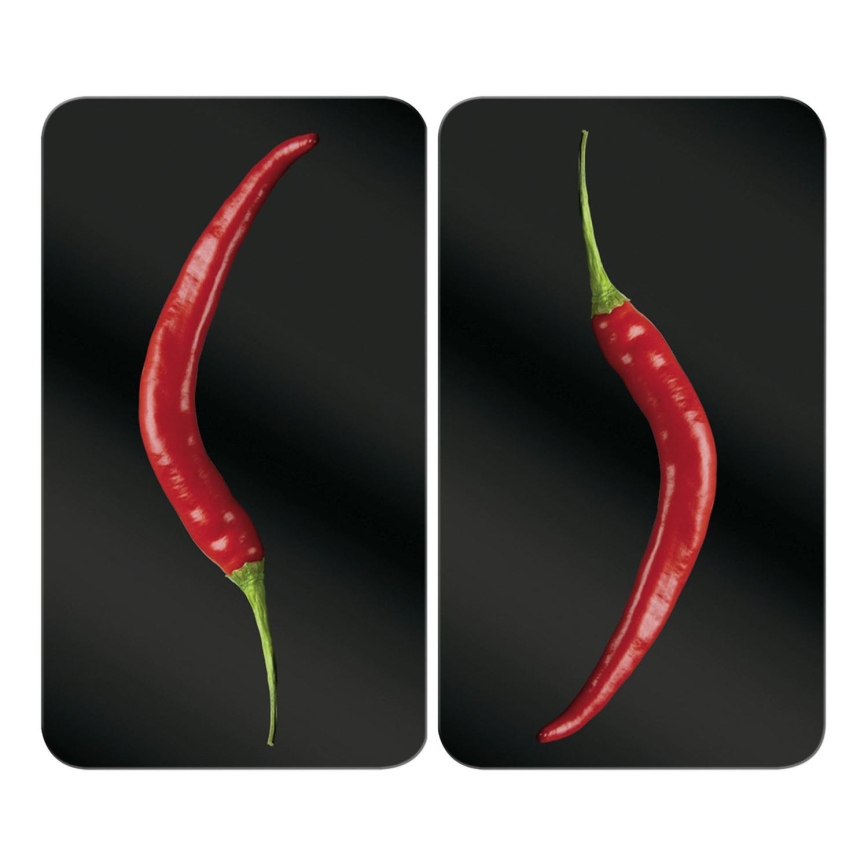 WENKO 2521380100 - Viryklės dangtis 30x52 cm įvairiaspalvis/pilkas/skaidrus