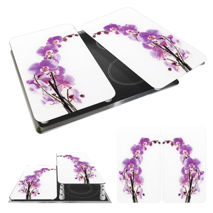 WENKO 2521433500 - Dangtis plokštei ABDECKPLATTE - Gėlių/augalų raštas, 30x52 cm, įvairiaspalvis