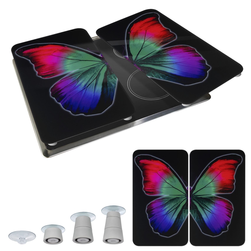 WENKO 2521474500 - Dengiamoji plokštė ABDECKPLATTE - GRAFIK 30x52 cm, margaspalvė