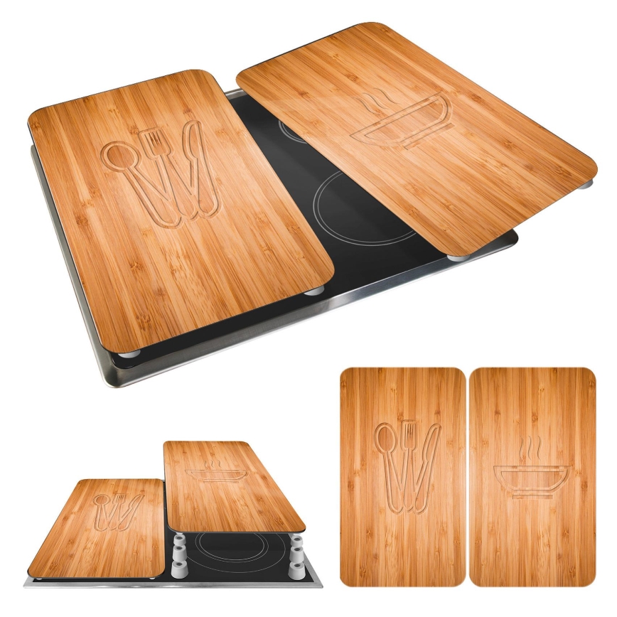 WENKO 2521497100 - Viryklės dangtis 52x30 cm margaspalvis/pilkas/skaidrus