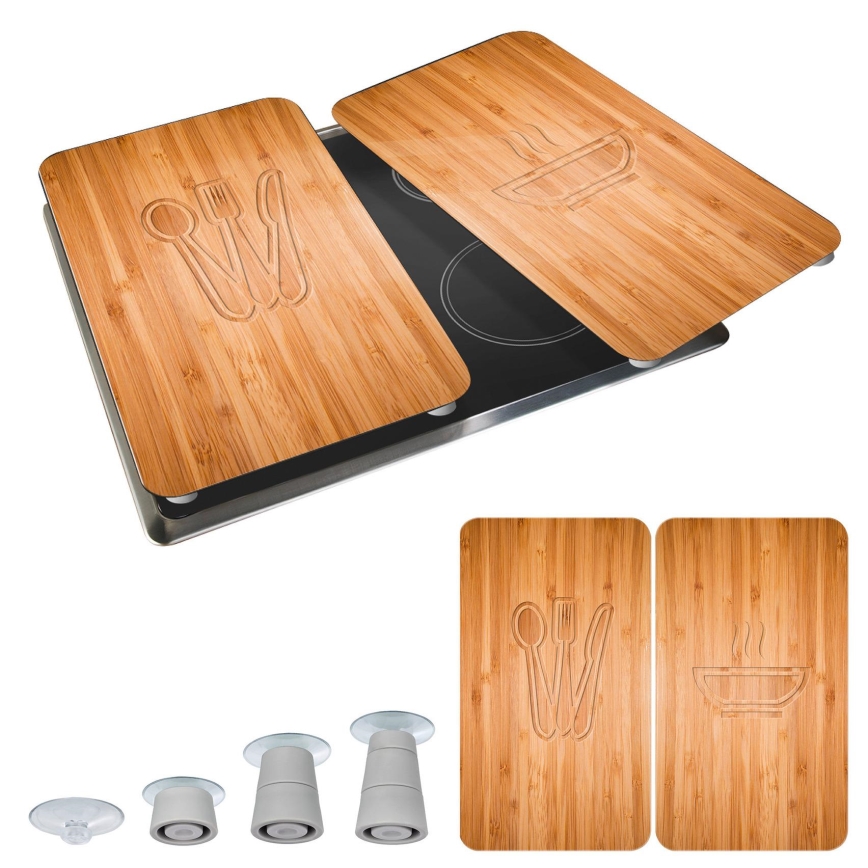 WENKO 2521497100 - Viryklės dangtis 52x30 cm margaspalvis/pilkas/skaidrus