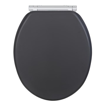 WENKO 25218100-WC tualeto sėdynė MORRA 35x42 cm antracitinė/sidabrinė