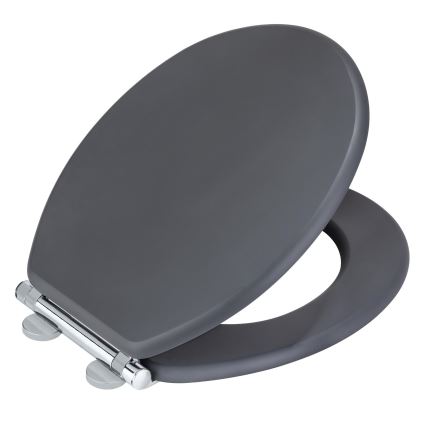 WENKO 25218100-WC tualeto sėdynė MORRA 35x42 cm antracitinė/sidabrinė