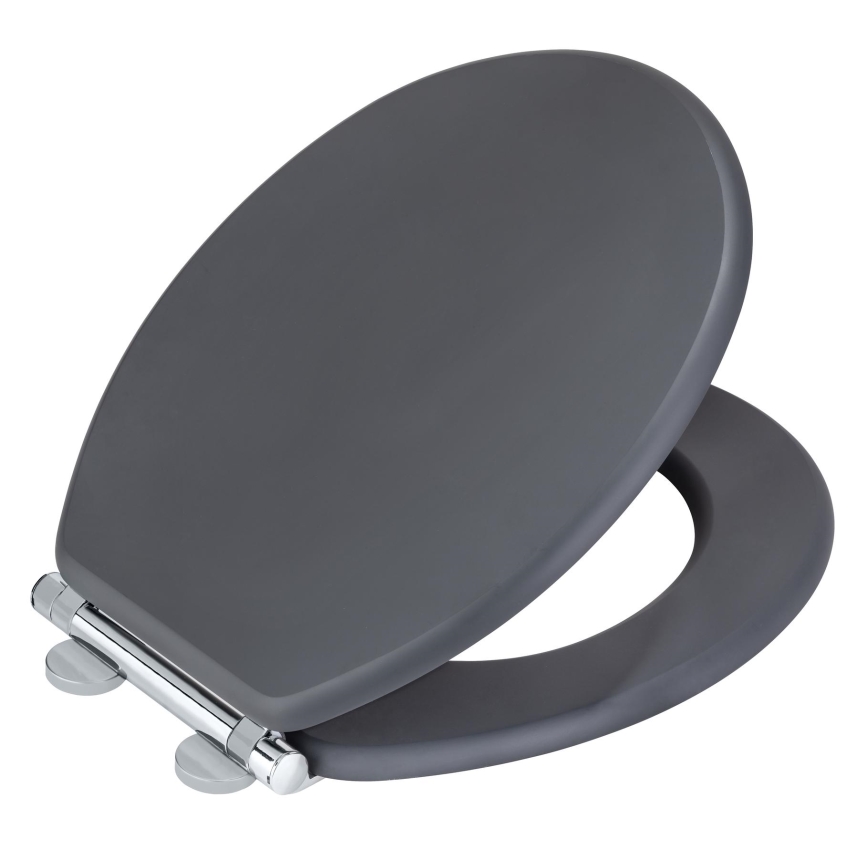 WENKO 25218100-WC tualeto sėdynė MORRA 35x42 cm antracitinė/sidabrinė