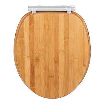 WENKO 25224100 - WC sėdynė BAMBOUSA 34,5x40,5 cm ruda/sidabrinė