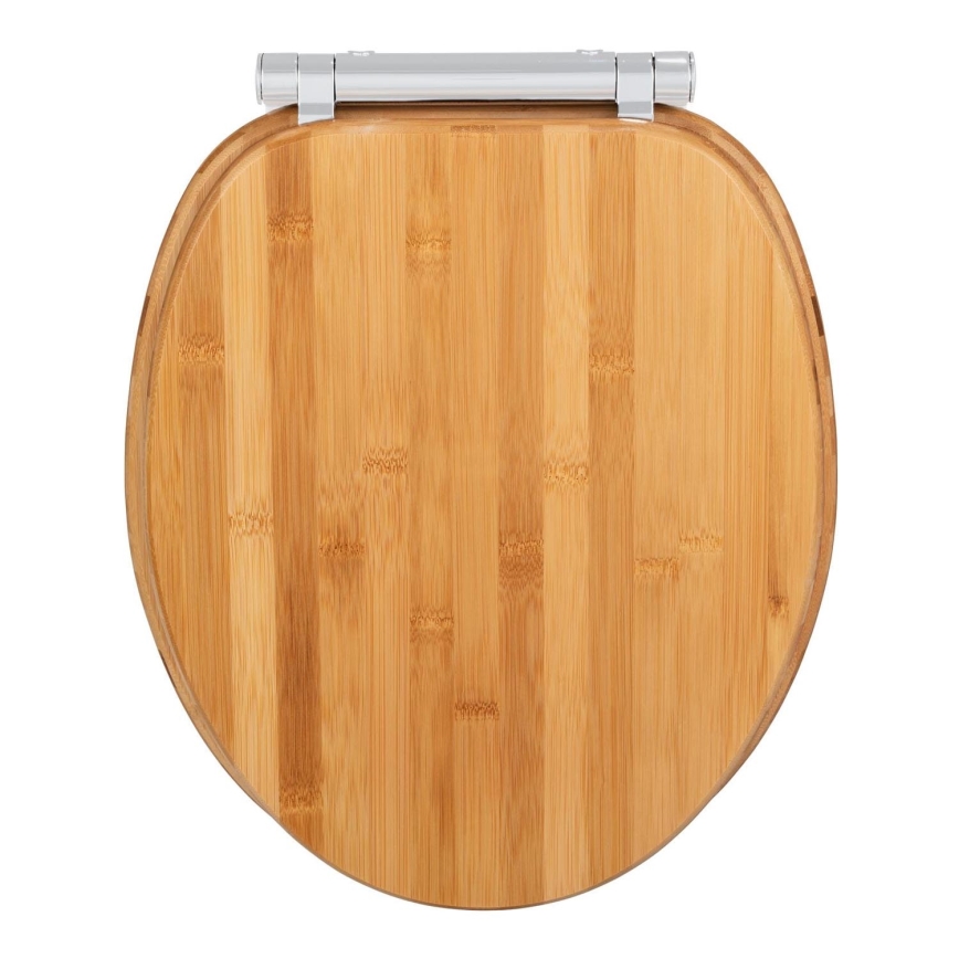WENKO 25224100 - WC sėdynė BAMBOUSA 34,5x40,5 cm ruda/sidabrinė