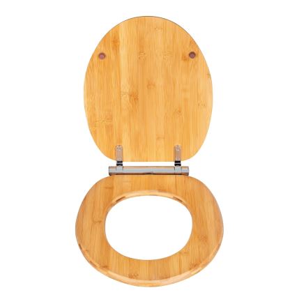 WENKO 25224100 - WC sėdynė BAMBOUSA 34,5x40,5 cm ruda/sidabrinė