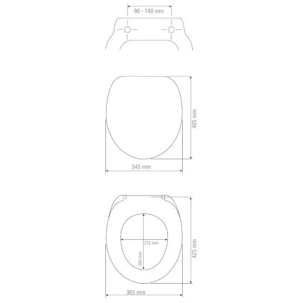 WENKO 25224100 - WC sėdynė BAMBOUSA 34,5x40,5 cm ruda/sidabrinė
