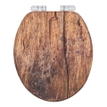 WENKO 25226100-WC tualeto sėdynė RUSTIC 35,5x42,5 cm ruda/sidabrinė