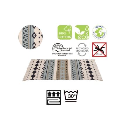 WENKO 25277100-kilimėlis iš perdirbtos medvilnės 80x50 cm, margaspalvis