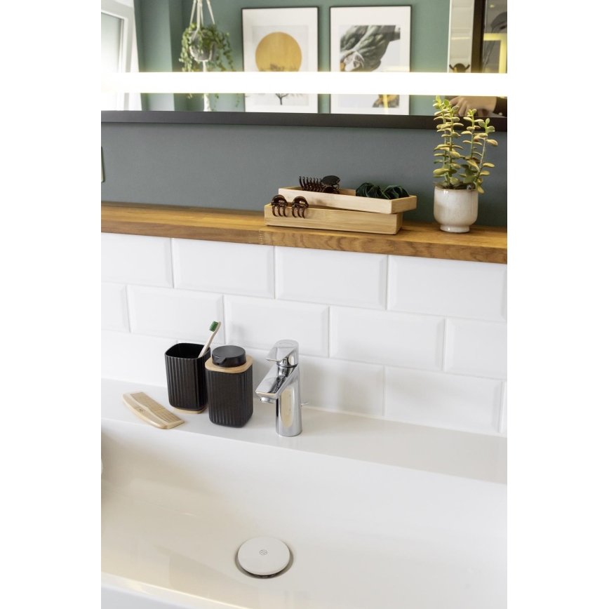 WENKO 25297100 - dantų šepetėlio puodelis ROTELLO 8,5x11 cm juoda/ruda