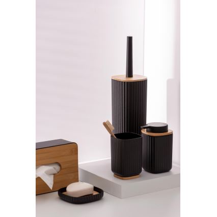 WENKO 25304100 - WC rinkinys ROTELLO 10x36 cm juoda/ruda