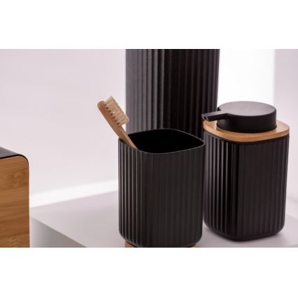 WENKO 25304100 - WC rinkinys ROTELLO 10x36 cm juoda/ruda