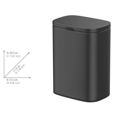 WENKO 25338100 - Krepšys SARE 21,5x29,5 cm juodas