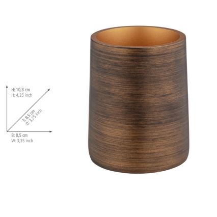 WENKO 25351100 - Puodelis PALENA 8,5x10,8 cm bronzinis