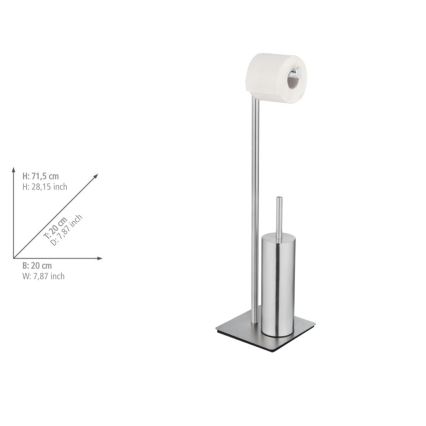 WENKO 25378100 - WC šepetys RECCO 20x71,5 cm satinuotas