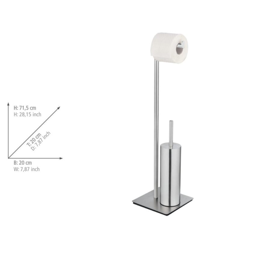 WENKO 25378100 - WC šepetys RECCO 20x71,5 cm satinuotas