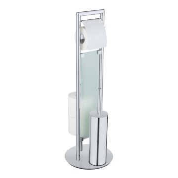 WENKO 25384100 - WC rinkinys SULMONA 25x76 cm sidabrinė/juoda