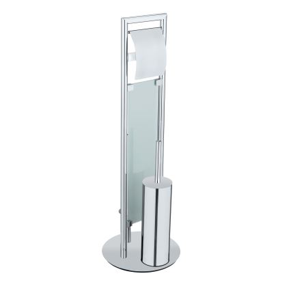 WENKO 25384100 - WC rinkinys SULMONA 25x76 cm sidabrinė/juoda
