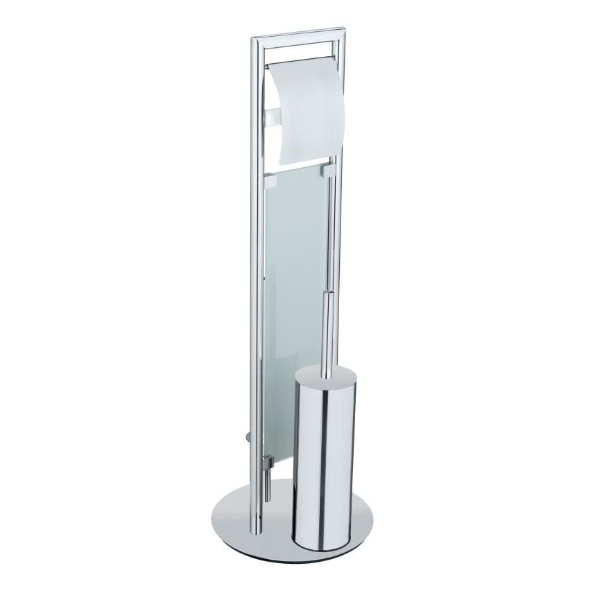 WENKO 25384100 - WC rinkinys SULMONA 25x76 cm sidabrinė/juoda