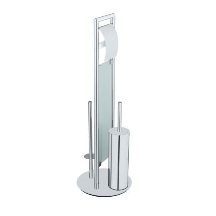 WENKO 25384100 - WC rinkinys SULMONA 25x76 cm sidabrinė/juoda