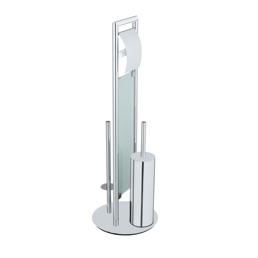 WENKO 25384100 - WC rinkinys SULMONA 25x76 cm sidabrinė/juoda
