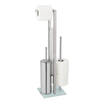 WENKO 25399100 - WC šepetys RIVALTA 18x70 cm sidabrinis/baltas/juodas
