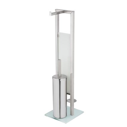 WENKO 25399100 - WC šepetys RIVALTA 18x70 cm sidabrinis/baltas/juodas
