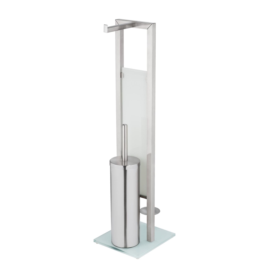 WENKO 25399100 - WC šepetys RIVALTA 18x70 cm sidabrinis/baltas/juodas