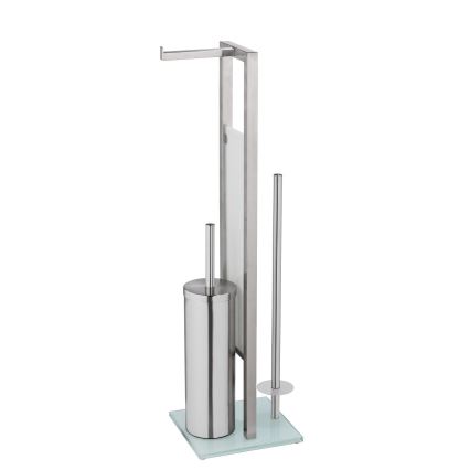 WENKO 25399100 - WC šepetys RIVALTA 18x70 cm sidabrinis/baltas/juodas