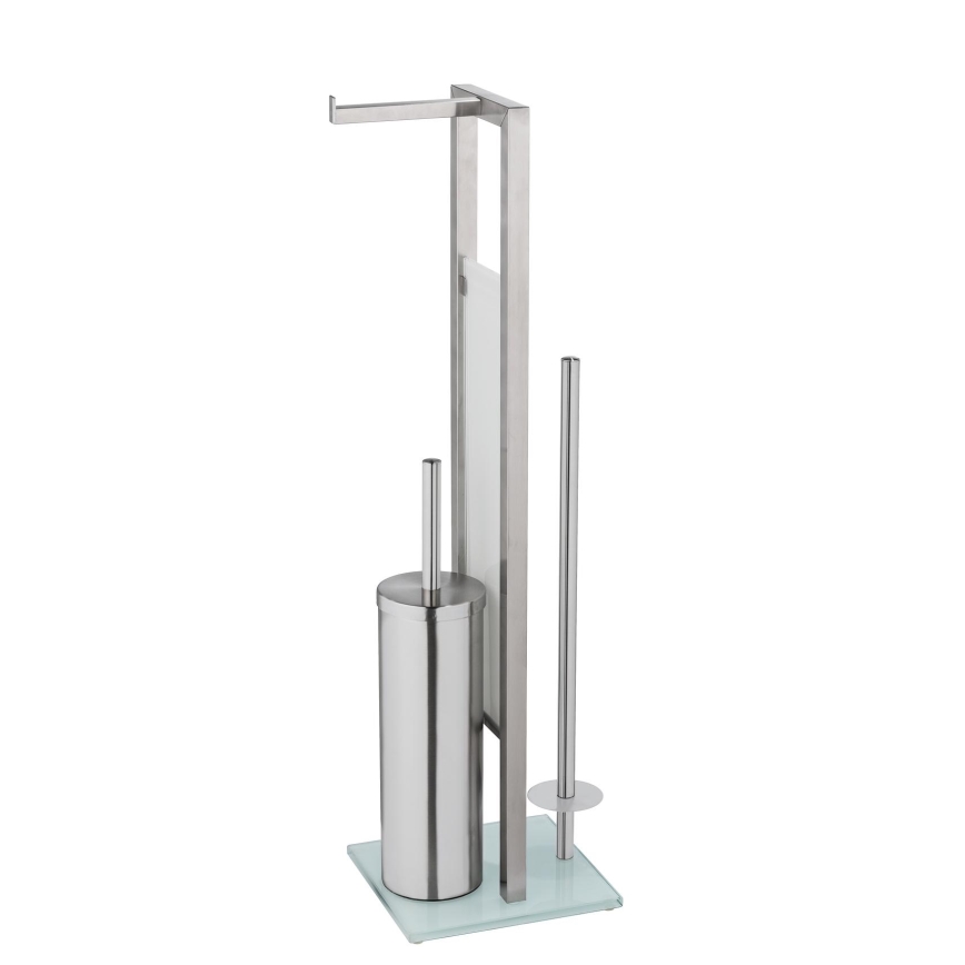 WENKO 25399100 - WC šepetys RIVALTA 18x70 cm sidabrinis/baltas/juodas
